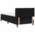 vidaXL Posteľ s pružinovým rámom Čierny 200 x 90 cm látka