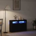 vidaXL Servírovacia skriňa Čierna 116 x 30 x 75 cm Kompozitné drevo