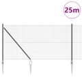 vidaXL Zváraný drôtový plot s hrotmi 25 x 1,2 m Oceľ s PVC povrchom
