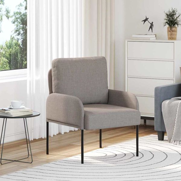 vidaXL Pohovky s vankúšom 55cm Sivohnedá Preglejka
