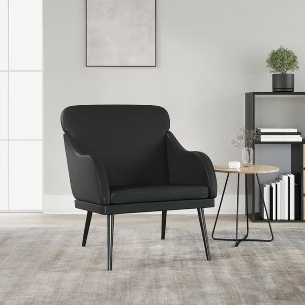 vidaXL Kreslo čierne 63x76x80 cm umelá koža