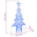 vidaXL Vianočný stromček 240 LED Modrá 180 cm Akryl