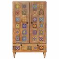 vidaXL Highboard Prírodná 60 x 33,5 x 100 cm Masívne mango drevo
