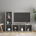 vidaXL TV skrinky 2 ks betónové sivé 107x35x37 cm drevotrieska
