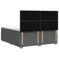 vidaXL LED boxspring posteľ s matracom Tmavosivá 140 x 190 cm Látka