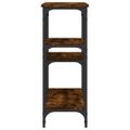 vidaXL Konzolový stolík dymový dub 102x29x75 cm kompozitné drevo