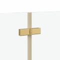 vidaXL Skladací sprchový kút Zlatá 130 x 138 cm ESG sklo a hliník