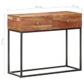 vidaXL Konzolový stolík 90x35x75 cm surový akáciový masív