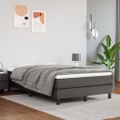 vidaXL Matrac s taštičkovými pružinami stredná tvrdosť sivý 120x200x20 cm umelá koža
