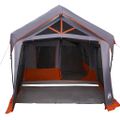 vidaXL Rodinný stan Šedá a oranžová 620 x 322 x 240 cm Polyester