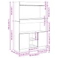 vidaXL Vysoká skrinka biela 92x33x140 cm kompozitné drevo