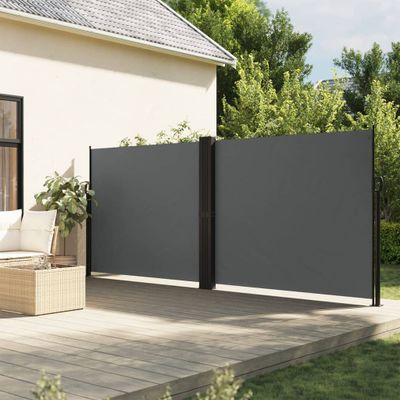 vidaXL Zaťahovacia bočná markíza, antracitová 180x600 cm