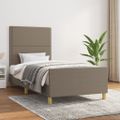 vidaXL Rám postele bez matraca Taupe 80x200 cm Látka