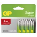Alkalická batéria GP Super LR6 (AA), 8 ks