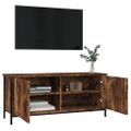 vidaXL TV skrinka s dvierkami dymový dub 102x35x45 cm kompozitné drevo