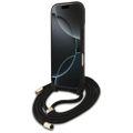 Guess 4G Big Logo Cord Stap Crossbody case for iPhone 17 Pro brown