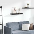 vidaXL Plávajúca nástenná polica, lesklá čierna 60x23,5x3,8 cm, MDF