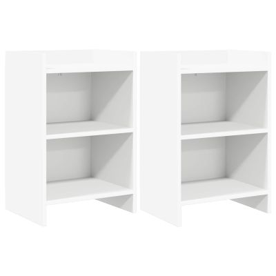vidaXL Nočné stolíky 2 pcs Biela 40 x 30 x 60 cm Kompozitné drevo