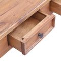 vidaXL Stôl s zásuvkami 117x57x75 cm masívne mahagónové drevo