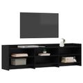 vidaXL TV skrinka 168 x 33 x 47 cm Čierny dub Kompozitné drevo