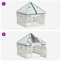 vidaXL 4 panelový psí výbeh s strechou 88 x 88 x 112 cm Plast Biela