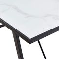 vidaXL Jedálenský stôl, biely 140x70x75 cm, tvrdené sklo