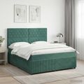 vidaXL Posteľ boxspring s matracom Tmavozelená 140 x 190 cm Zamat