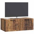 vidaXL Nástenná TV skrinka Nástenný Staré drevo 78,5 x 41 x 30 cm