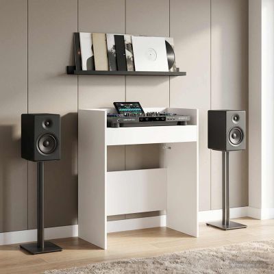 vidaXL DJ stôl Biela 62 x 45 x 102 cm Kompozitné drevo