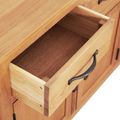 vidaXL Servírovacia skriňa Hnedá 112 x 33.5 x 70 cm Pevné dubové drevo