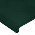 vidaXL Čelo postele so záhybmi tmavozelený 163x23x118/128 cm zamat