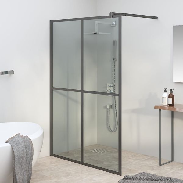 vidaXL Sprchová zástena 140 x 195 cm tmavé tvrdené sklo