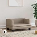 vidaXL Pelech pre psa kapučínový 60x40x30 cm umelá koža
