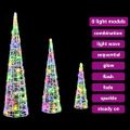 vidaXL Vianočný stromček 3 ks 90 LED Viacfarebný 20 x 20 x 80 cm Akryl