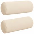 vidaXL Podložkové vankúše 2 pcs Béžová Ø 15 x 40 cm Mikrovlákno