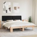 vidaXL Rám postele s čalúneným čelom Čierna 180 x 200 cm