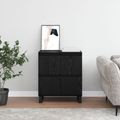 vidaXL Servírovacia skriňa Čierny dub 60 x 35 x 70 cm