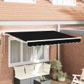 vidaXL Rám markízy Čierna 300 x 200 cm Polyester s PU povrchom