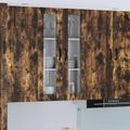 vidaXL Nástenný sklenený kabinet LUCCA Dymový dub 60 x 31 x 100 cm