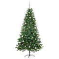 vidaXL Vianočný stromček s 150 LED-i so stojanom Zelená 150 cm PE