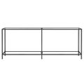 vidaXL Konzolový stolík priehľadný 200x35x75,5 cm tvrdené sklo