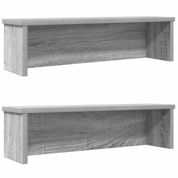 vidaXL kuchynské stojany stohovateľné 2 ks sivé sonoma 50x15x16 cm