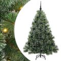 vidaXL Umelý vianočný stromček s 150 LED-i Zelená 150 cm PE a PVC