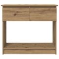 vidaXL konzolový stolík so zásuvkami dub artisan 85,5x38,5x74,5 cm