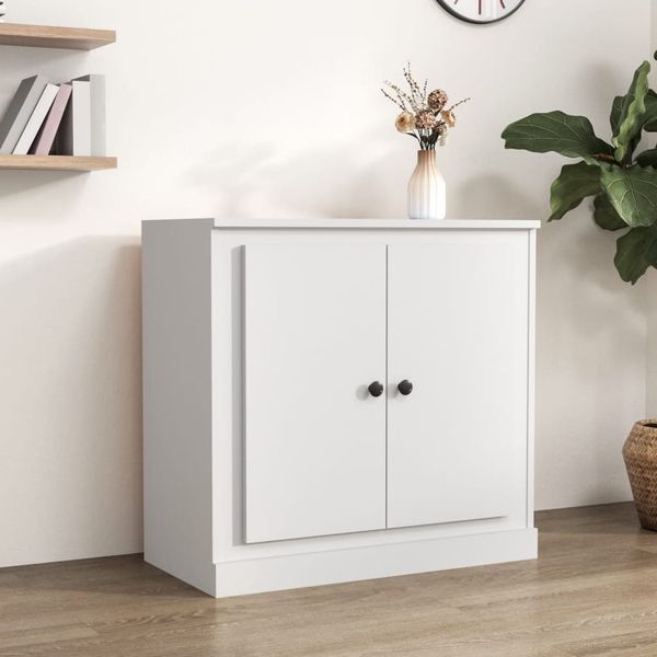 vidaXL Komoda biela 70x35,5x67,5 cm spracované drevo