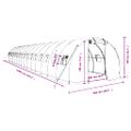 vidaXL Fóliovník s oceľovým rámom zelený 48 m² 16x3x2 m