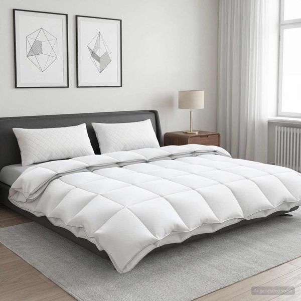 vidaXL Paplón FULDA 240 x 260 cm 4 ročné obdobia 310 GSM Biela