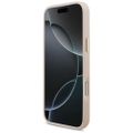 Puzdro Karl Lagerfeld z PU kože s logom Karl script a kovovými tlačidlami fotoaparátu pre iPhone 17 Pro Max ružová