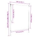 vidaXL Vonkajšia roleta oranžovo-biela 150x270 cm látka a oceľ
