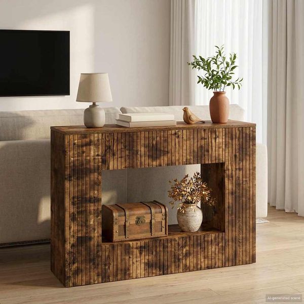 vidaXL Konzolový stôl Údený Dub 101 x 29 x 74 cm Konštruované drevo